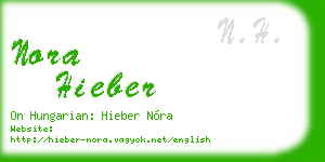 nora hieber business card